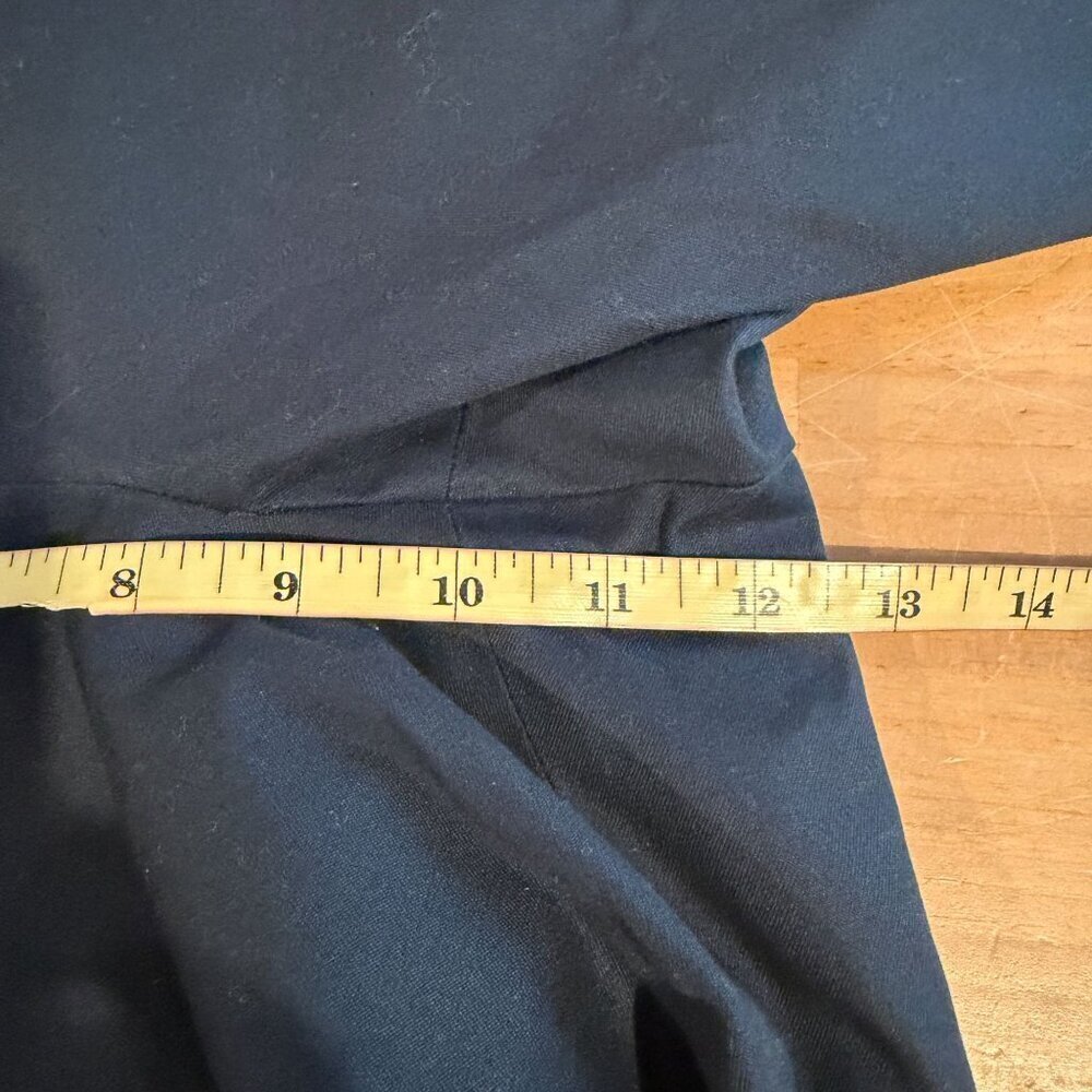 Brooks Brothers Womens Cotton Twill Blend Academia Corporate Trousers Sz 14 Navy - Picture 10 of 12